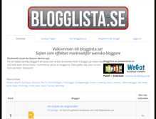 Tablet Screenshot of blogglista.se